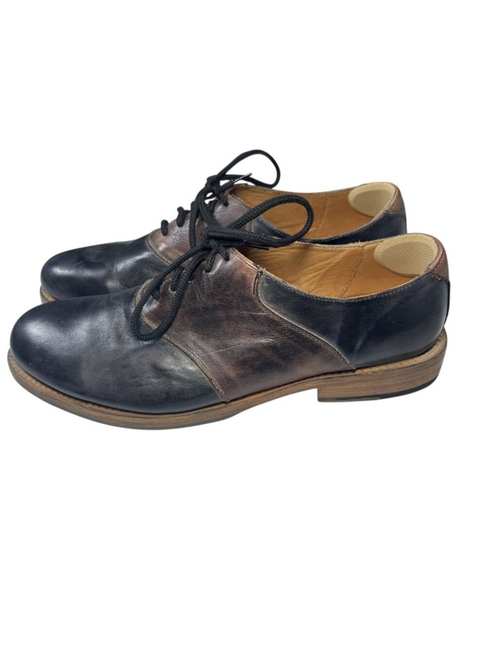 Bed Stu Men Cobbler Series Black Brown Leather Oxford Derby Dress Shoe Size 11.5
